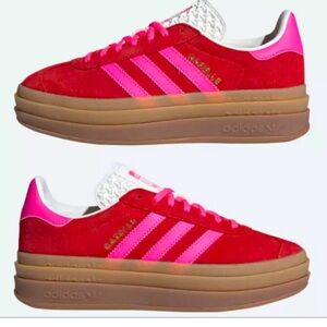 NWT Adidas Original Gazelle Bold
College Red/Lucid Pink